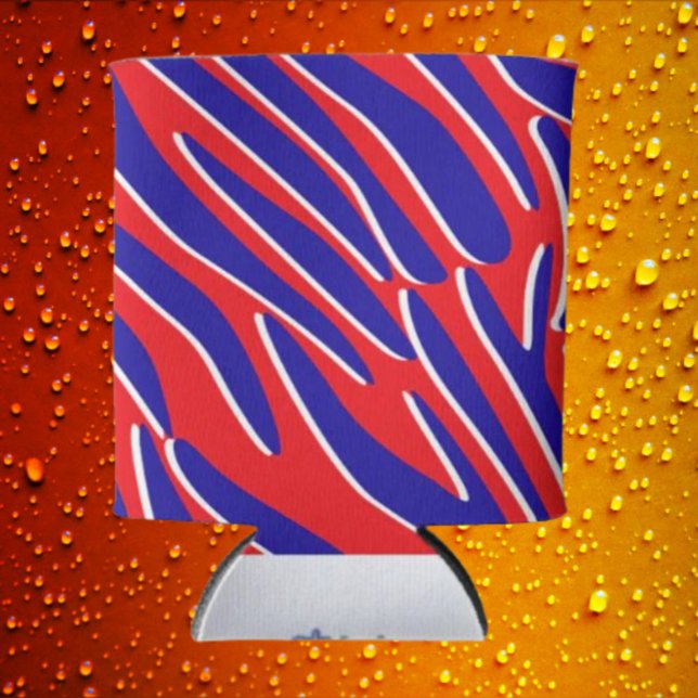 Red, White & Bold | Tiger Stripe Beverage Cooler (Creator Uploaded)