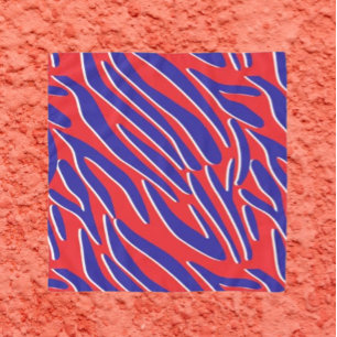 Red, White & Bold   Tiger Stripe Chiffon Scarf