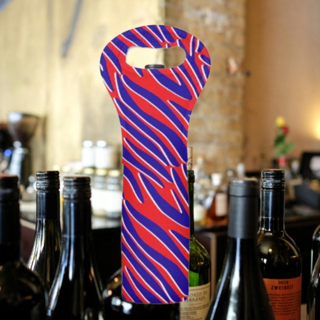 Red, White & Bold | Tiger Stripe Insulated Wine Bag (Creator Uploaded)