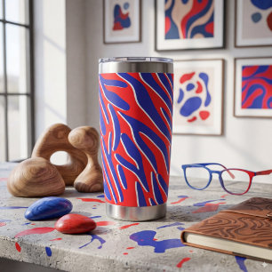 Red, White & Bold   Tiger Stripe Thermal Tumbler
