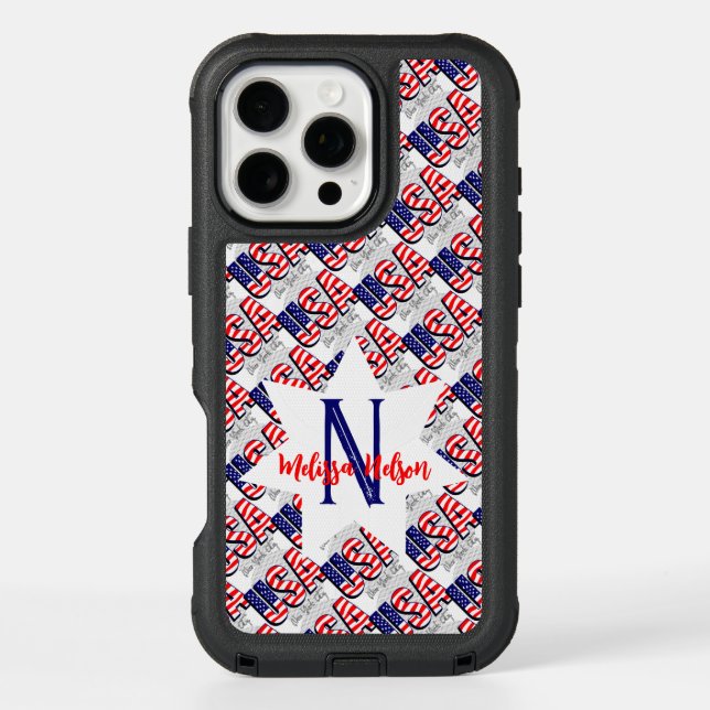 Red, White & Bold: USA Starburst Edition Otterbox iPhone Case (Back)