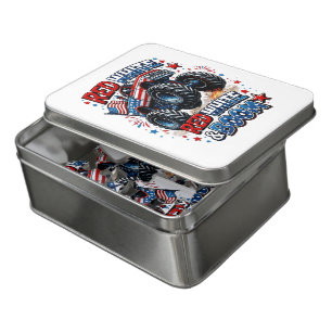 Red White Boom Monster Truck Jigsaw Puzzle