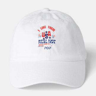 Red White & Booze Funny 4th of July T-Shirt USA Hat