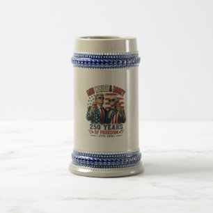Red White Boozy Trump George Washington 250 Beer Stein