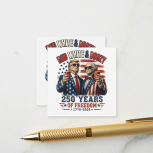 Red White Boozy Trump George Washington 250 Enclosure Card