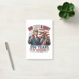 Red White Boozy Trump George Washington 250 Post-it Notes