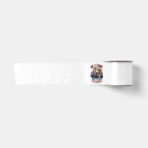 Red White Boozy Trump George Washington 250 Satin Ribbon