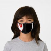 red white boys girls soccer ball w varsity stripes premium face mask (Worn)