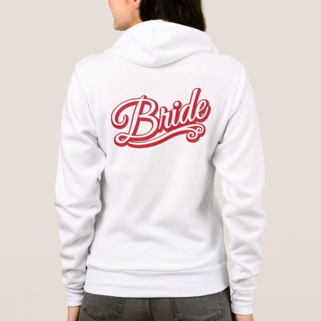 Red & White Bride sweat shirt  (Back)
