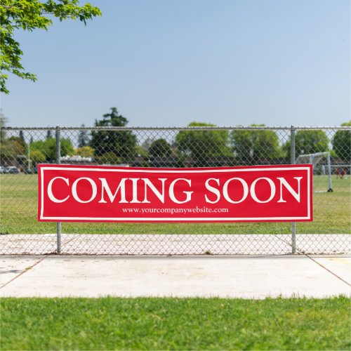 Red White Business Coming Soon Website Banner