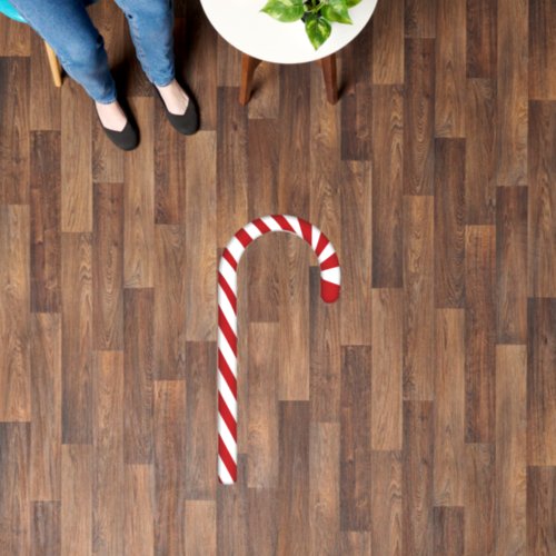 Red  White Candy Cane 24 x 36 Floor Decals