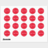 Red White Candy Cane Christmas Sugar Scrub Labels | Zazzle