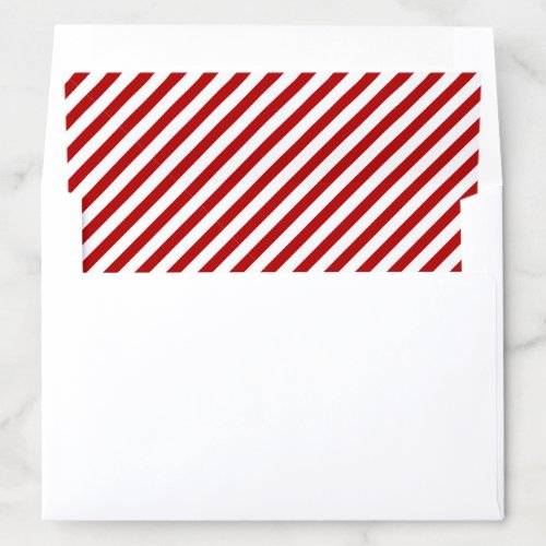 Red  White Candy Cane Stripe Holiday Envelope  Envelope Liner