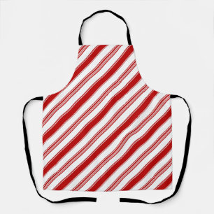 Red & White Candy Cane Stripes Apron
