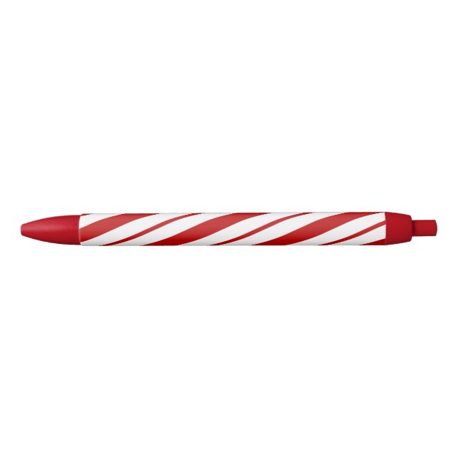 Red & White Candy Cane Stripes Christmas Pen (Front)