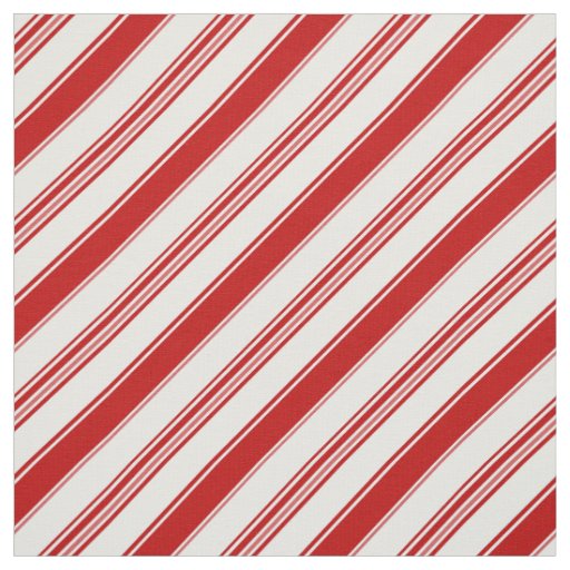 Red & White Candy Cane Stripes (medium scale) Fabric