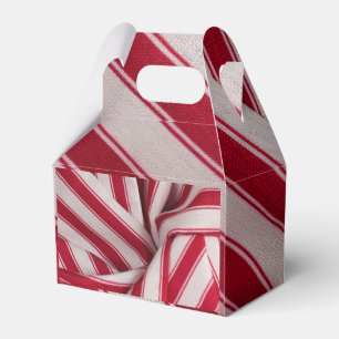 Red & White candy Stripes Favor Boxes