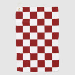Red White Checker  Golf Towel at Zazzle