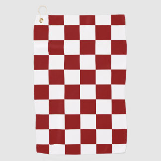 Red White Checker Golf Towel