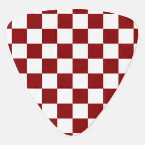 Red White Checker Guitar Pick