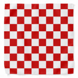 Red White Checkerboard Pattern Bandana at Zazzle