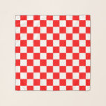 Red White Checkered Check Pattern Scarf<br><div class="desc">Red and White Check Checkered Geometric Squares Pattern Design</div>