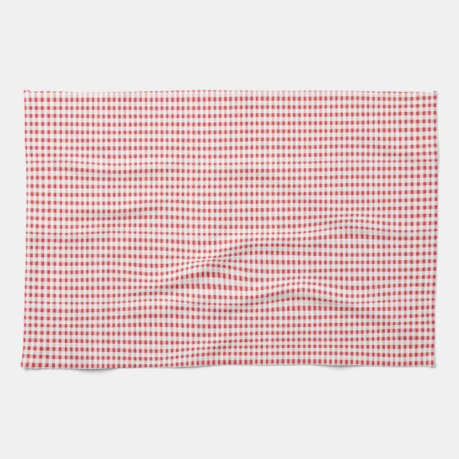 Red & White Checkered Kitchen Towel (Horizontal)