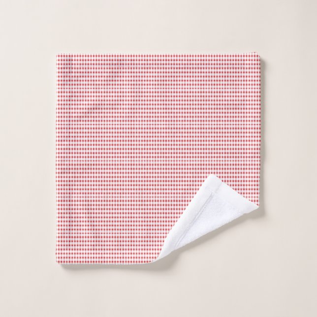 Red & White Checkered Wash Cloth (Wash Cloth)
