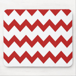 Red White Chevrons Mousepad