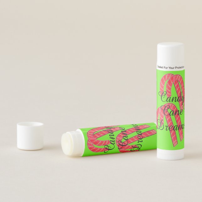 Red White Christmas Candy Canes Lip Balm (In Situ)