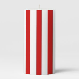 Red White Christmas decoration ,candy decoration Pillar Candle
