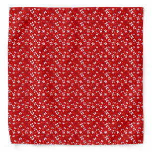 Red & White Christmas Gift Boxes Pattern Bandana