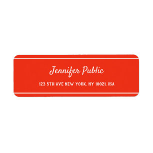 Red White Christmas Hand Script Template Elegant Label