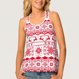 Red & White Christmas Knitter Pattern