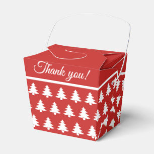 Red/White Christmas Party Favor Tree  Font Pattern Boxes