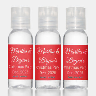 Red & White Christmas Party Hand Sanitizer