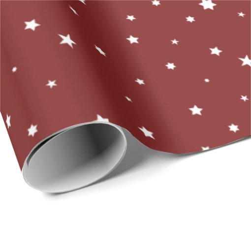 Red & White Christmas Stars Wrapping Paper | Zazzle