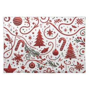 Red White Christmas Table Cloth Placemat