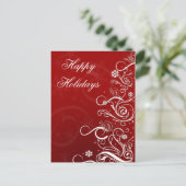 Red White Christmas Tree Corporal Holiday Card (Standing Front)