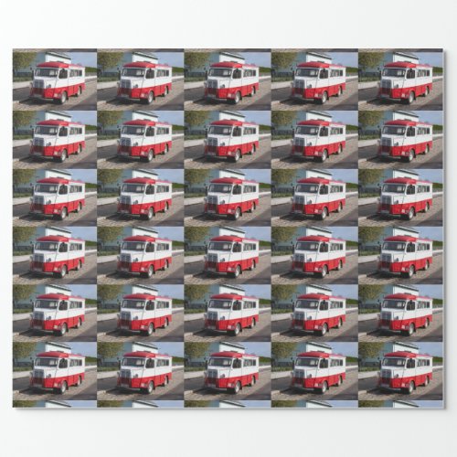 Red White Citroen Type HY Van Wrapping Paper