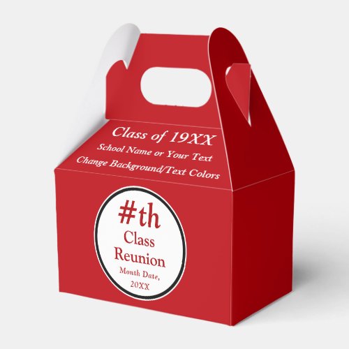 Red White Class Reunion Gift Bag Ideas Reunion Favor Boxes