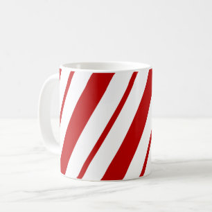 Red & White Classic Candy Cane Stripes Christmas Coffee Mug