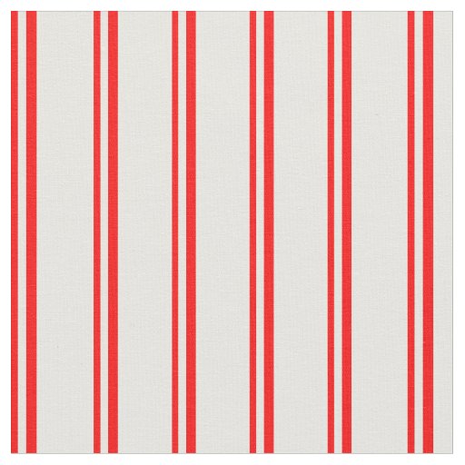 Red & White Colored Stripes/Lines Pattern Fabric