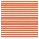 [ Thumbnail: Red & White Colored Stripes/Lines Pattern Fabric ]