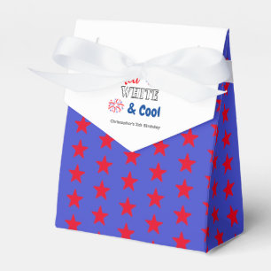 Red White & Cool 4th of July Birthday Favor Boxes