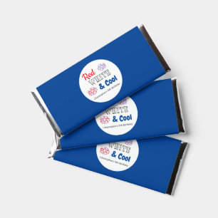 Red White & Cool 4th of July Birthday Hershey Bar Favors