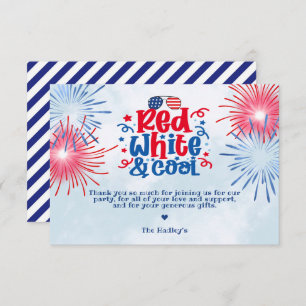 Red White & Cool Thank You Card
