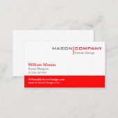 Red & White Corporate Business Card (Front/Back)
