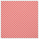 Red White Croatian Checkerboard Pattern Fabric
