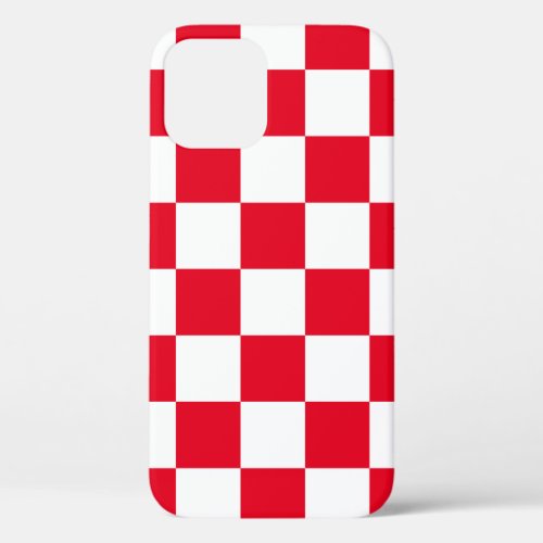 Red White Croatian Checkers Case_Mate iPhone Case